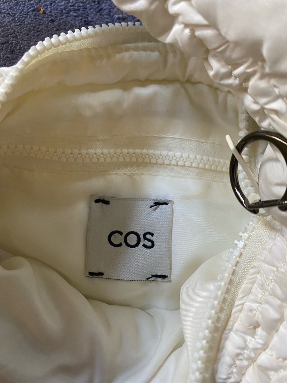 COS Cream Quilted Mini Shoulder Bag - Picture 2 of 9